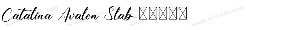 Catalina Avalon Slab字体转换